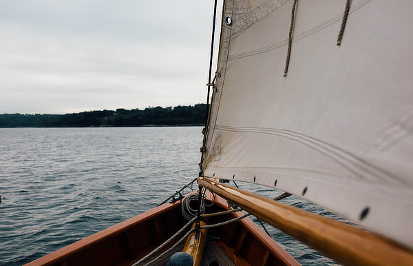 Sail boat on the water